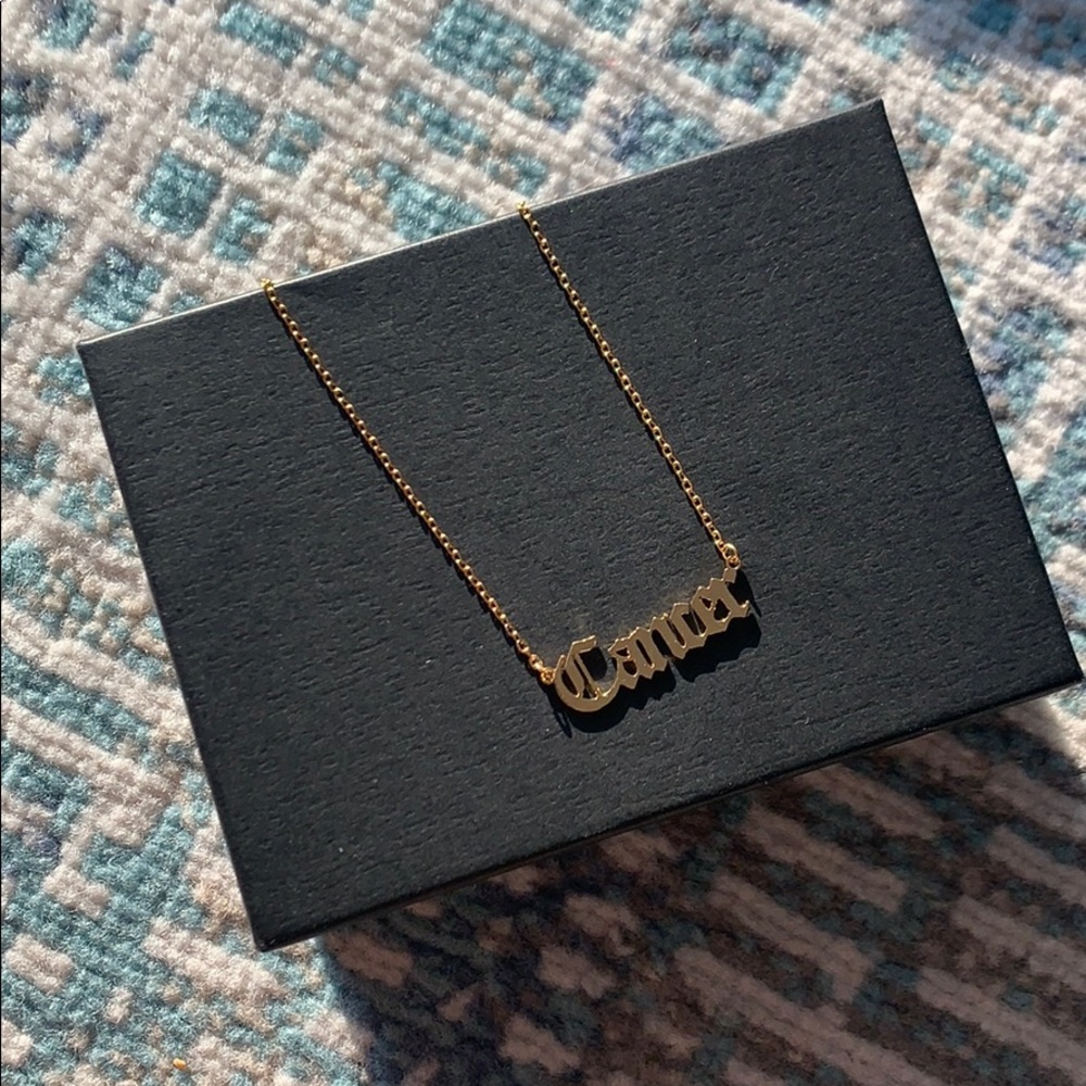 Cancer Necklace Dipped In Gold...